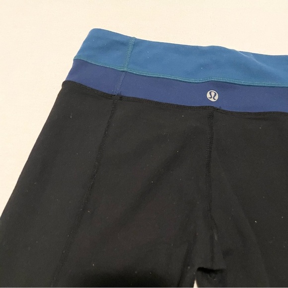 Lululemon Black and Blue Yoga Pants Flared Missing Size - Picture 12 of 16
